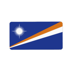 Marshall Islands flag Label