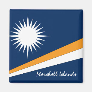 Marshall Islands flag & Oceania holiday/sport fans Magnet