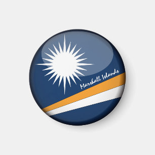 Marshall Islands flag & Oceania travel/sports fans Magnet