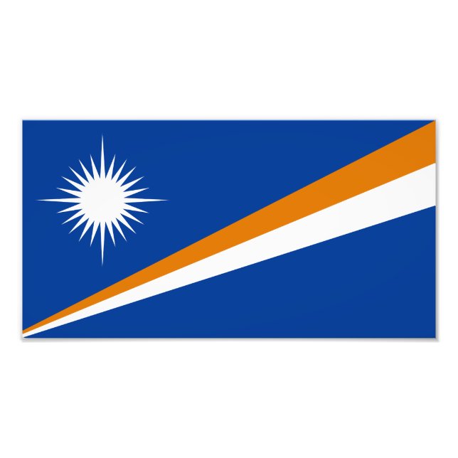 Marshall Islands Flag Photo Print (Front)