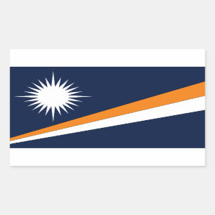 Marshall Islands Flag Rectangular Sticker