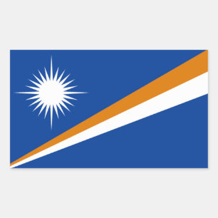 Marshall Islands Flag Rectangular Sticker
