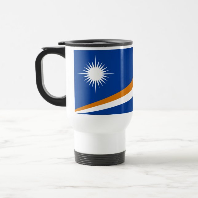 Marshall Islands Flag Travel Mug (Left)