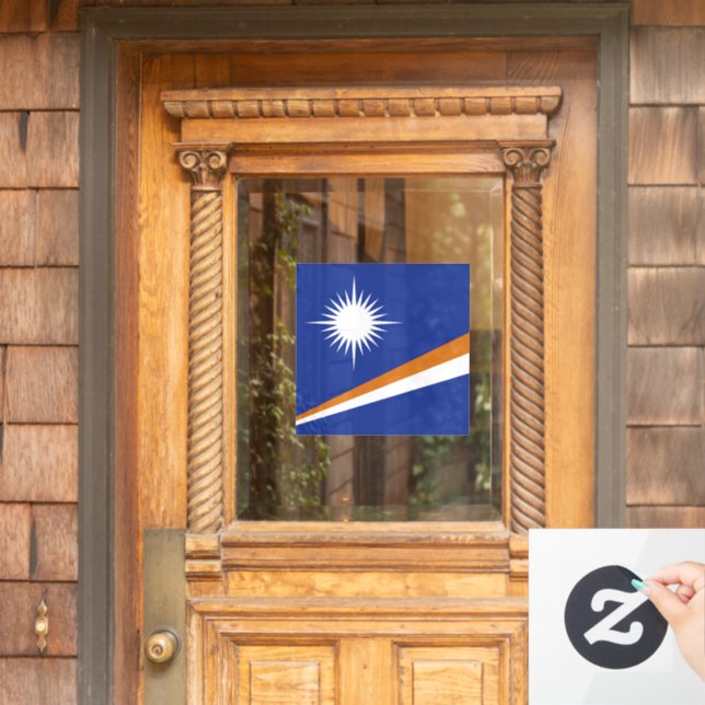 Marshall Islands flag Window Cling (Home Door)