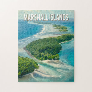 Marshall Islands Illustration Travel Art Vintage Jigsaw Puzzle