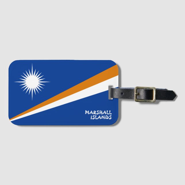 Marshall Islands National Flag Patriotic Luggage Tag (Front Horizontal)