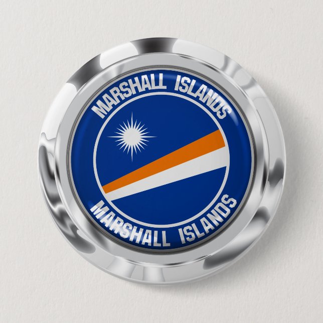 Marshall Islands Round Emblem 7.5 Cm Round Badge (Front)