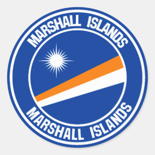 Marshall Islands Round Emblem Classic Round Sticker