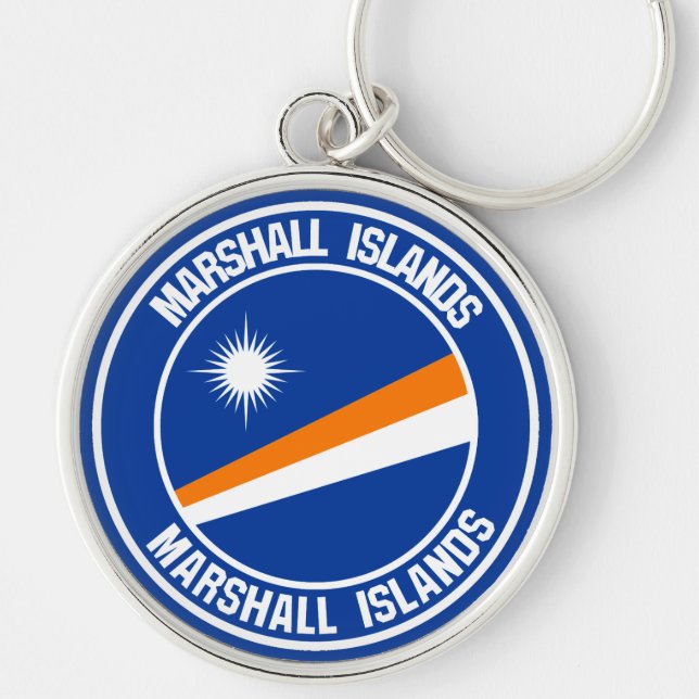 Marshall Islands Round Emblem Key Ring (Front)