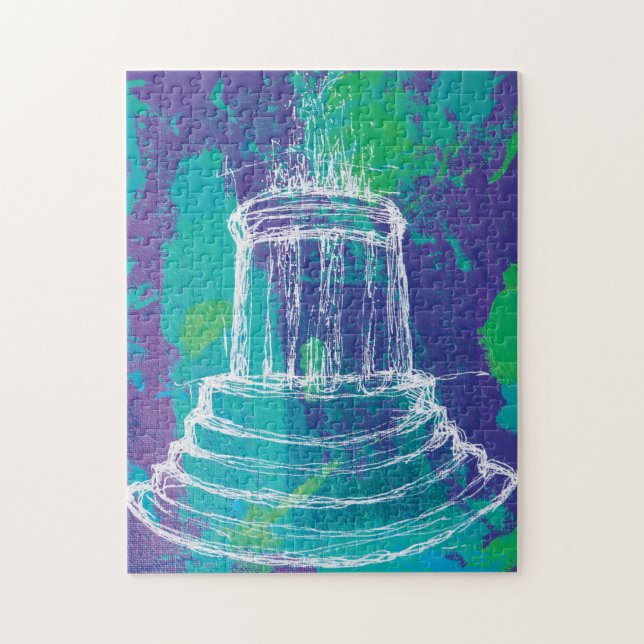 Marshall Michigan Fountain                         Jigsaw Puzzle (Vertical)