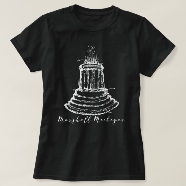 Marshall Michigan Fountain                         T-Shirt (Design Front)
