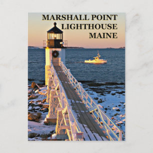 Marshall Point Light, Maine Postcard