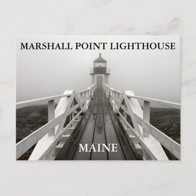 Marshall Point Light, Port Clyde Maine Postcard (Front)