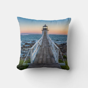 Marshall Point Lighthouse at Sunset Cushion