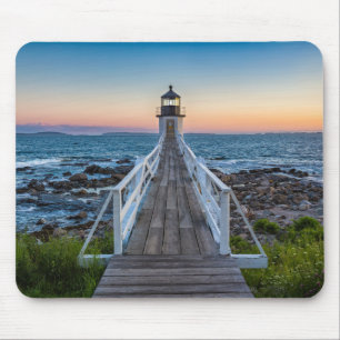 Marshall Point Lighthouse at Sunset Mouse Mat