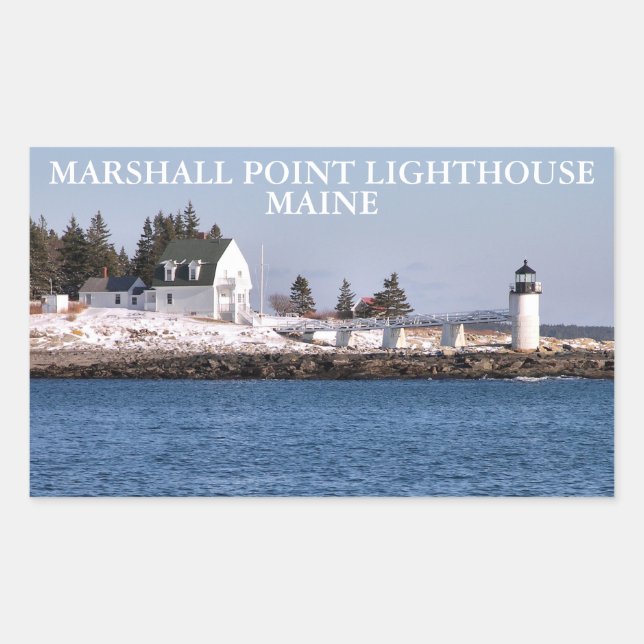 Marshall Point Lighthouse, Port Clyde Maine Rectangular Sticker (Front)