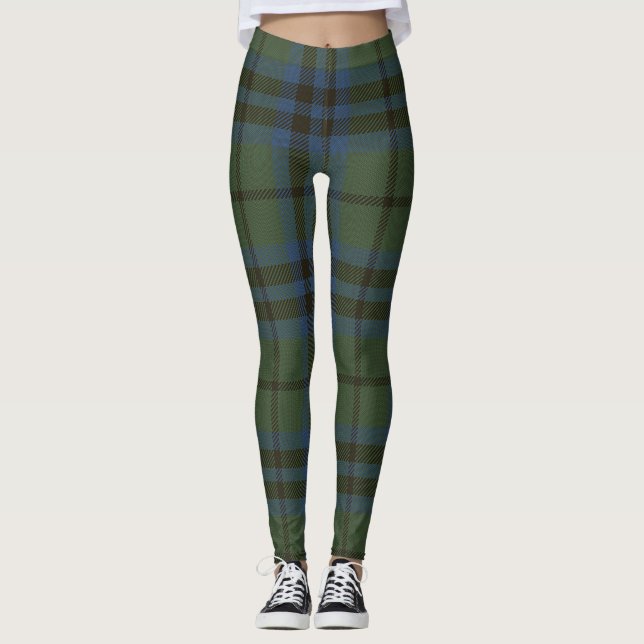 Marshall Tartan Clan Plaid Leggings (Front)