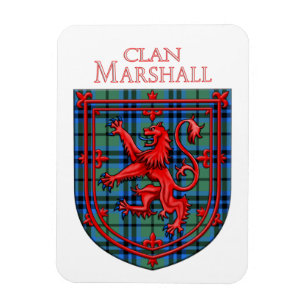 Marshall Tartan Scottish Plaid Lion Rampant Magnet