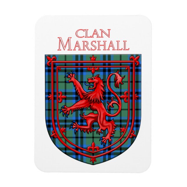 Marshall Tartan Scottish Plaid Lion Rampant Magnet (Vertical)
