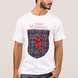 Marshall Tartan Scottish Plaid Lion Rampant T-Shirt