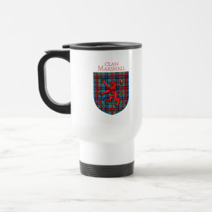 Marshall Tartan Scottish Plaid Lion Rampant Travel Mug