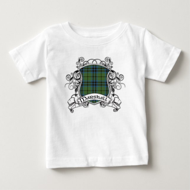 Marshall Tartan Shield Baby T-Shirt (Front)