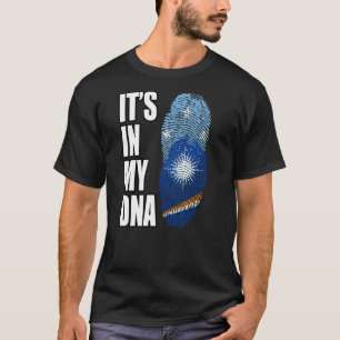 Marshallese And Micronesian Mix DNA Heritage Flag T-Shirt