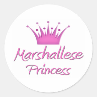Marshallese Princess Classic Round Sticker