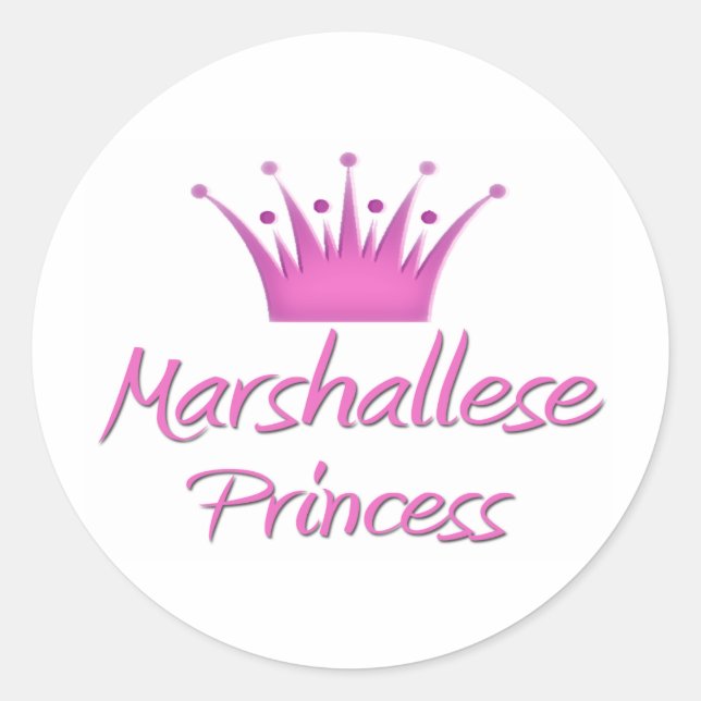 Marshallese Princess Classic Round Sticker (Front)