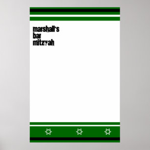Marshall's bar mitzvah custom poster