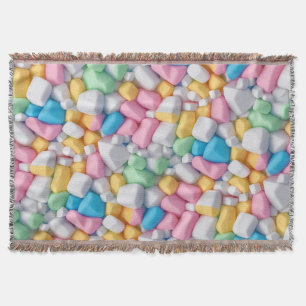Marshmallow abstract throw blanket
