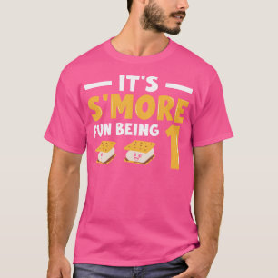 Marshmallow Birthday S'More Fun Being 1 - Mallow C T-Shirt
