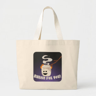 Marshmallow Burnin  Smores Campfire Dessert Large Tote Bag