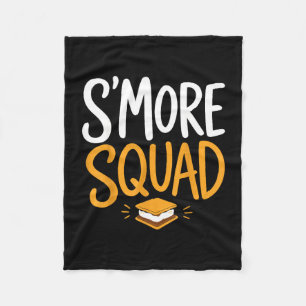 Marshmallow campfire camping s'mores fleece blanket