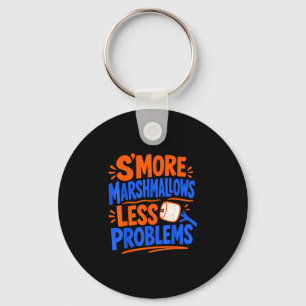 Marshmallow campfire s'mores key ring