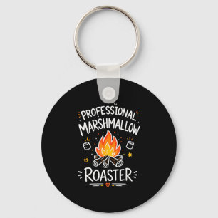 Marshmallow campfire s'mores key ring
