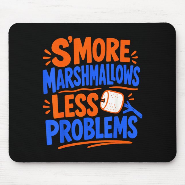 Marshmallow campfire s'mores  mouse mat (Front)