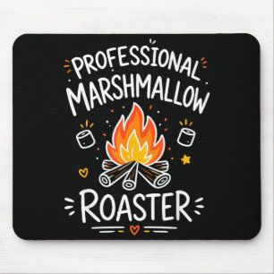 Marshmallow campfire s'mores mouse mat