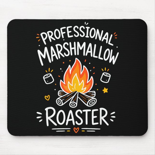 Marshmallow campfire s'mores  mouse mat (Front)