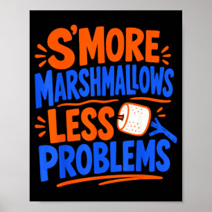 Marshmallow campfire s'mores poster