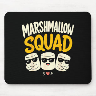 Marshmallow family campfire s'mores  mouse mat