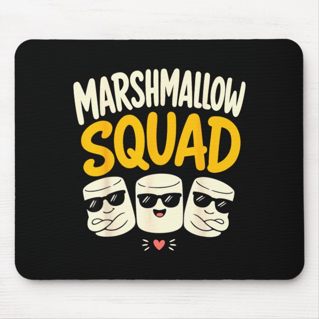 Marshmallow family campfire s'mores  mouse mat (Front)