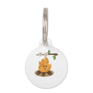 Marshmallow Fire Pet Tag