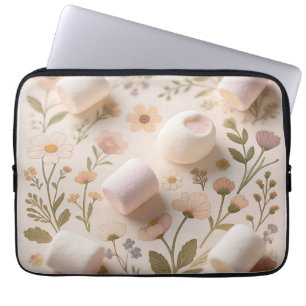Marshmallow Floral Pastel Pattern Laptop Sleeve