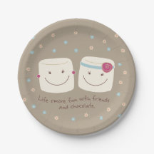 Marshmallow Friends and Chocolate Paper Plates