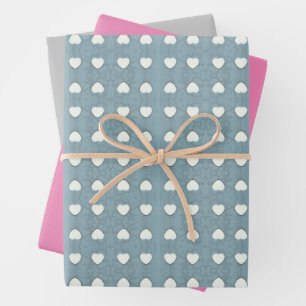 Marshmallow Hearts Wrapping Paper Sheet