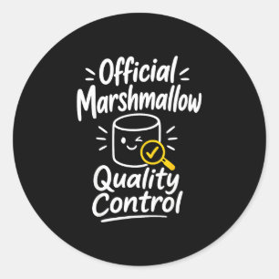 Marshmallow humour campfire s'mores  classic round sticker