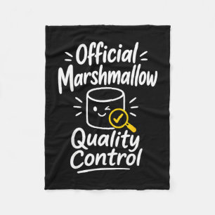 Marshmallow humour campfire s'mores fleece blanket