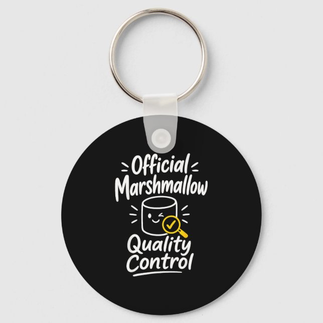 Marshmallow humour campfire s'mores  key ring (Front)