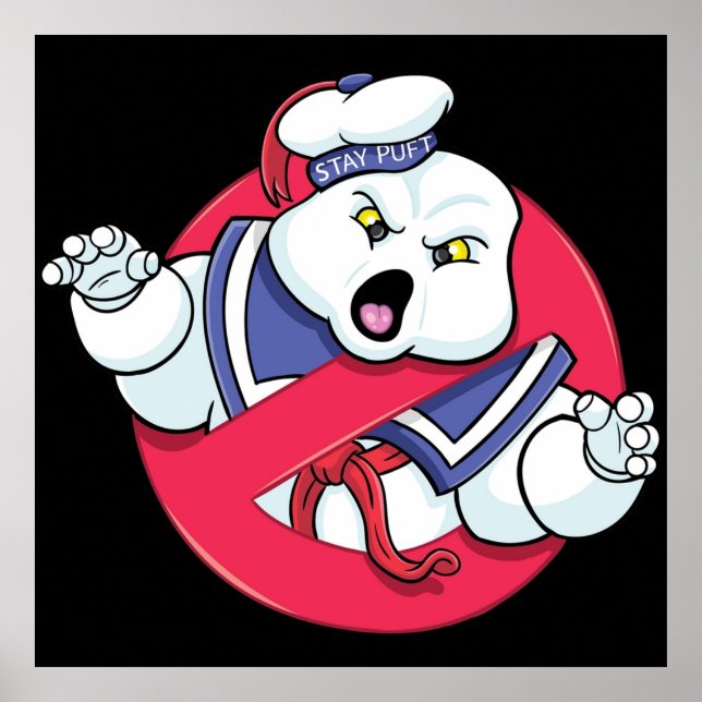 Marshmallow Man Stay Puft and Cool Cartoon Poster (Front)